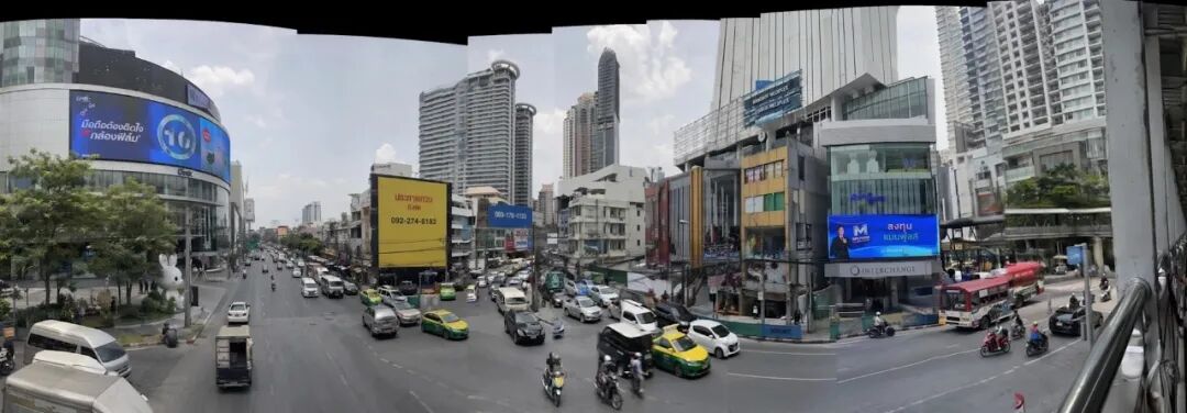 Thailand city iPhone panorama with stitch shift prompt example