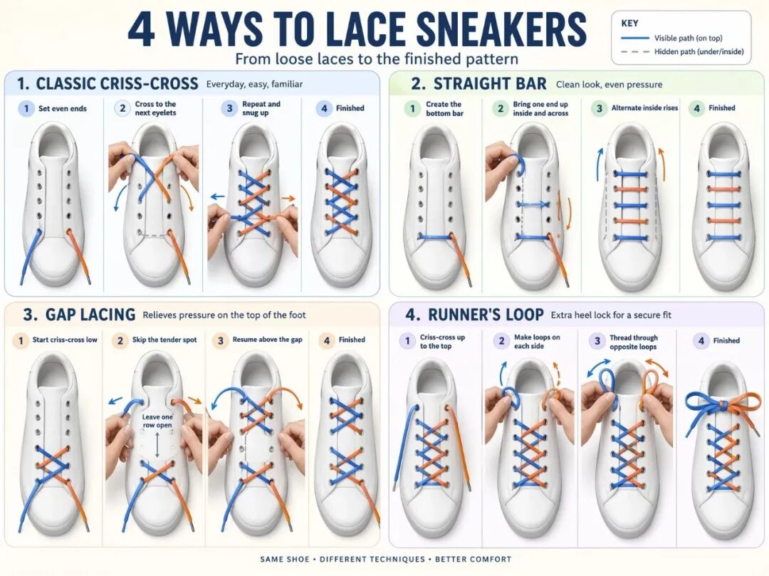 How to tie shoelaces steps prompt example